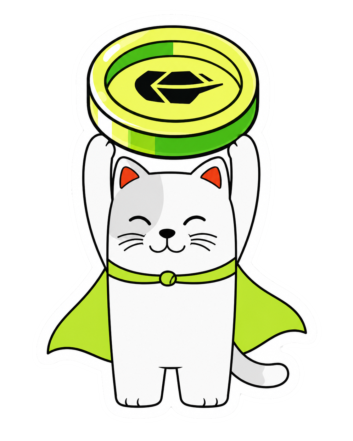 Purr Cat sticker 20: token superhero