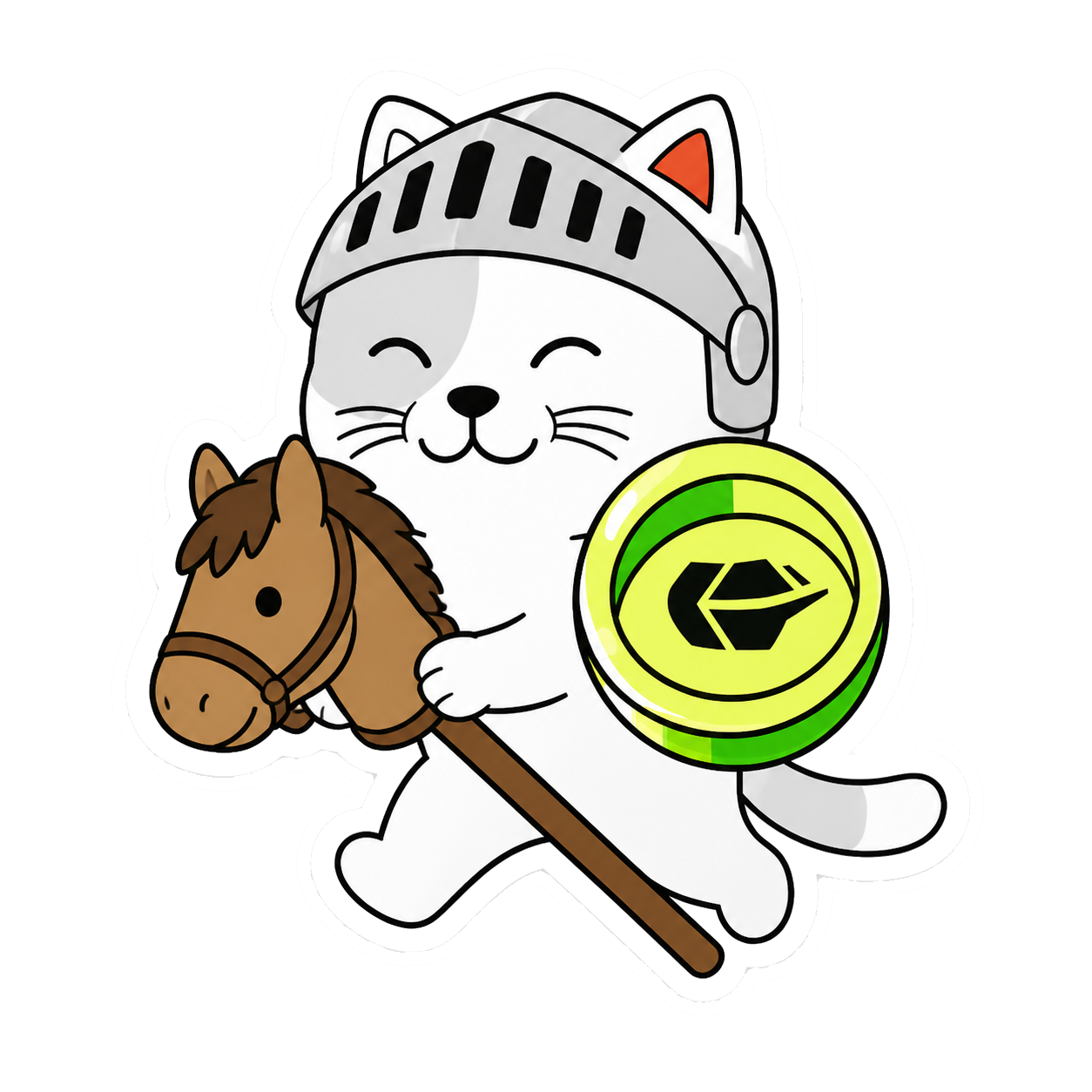Purr Cat sticker 39: token shield knight